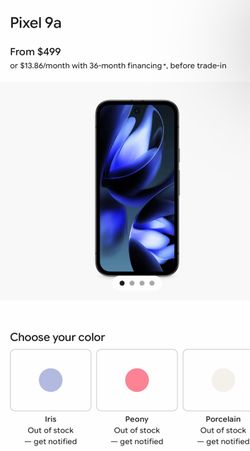 Google pixel 9a 128GB Black