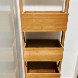 Like New 4 Tier Solid Wood Storage Rack