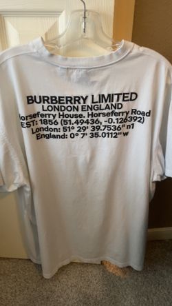 BURBERRY CREWNECK T-SHIRT WITH EMBOSSED LETTERING PRINT