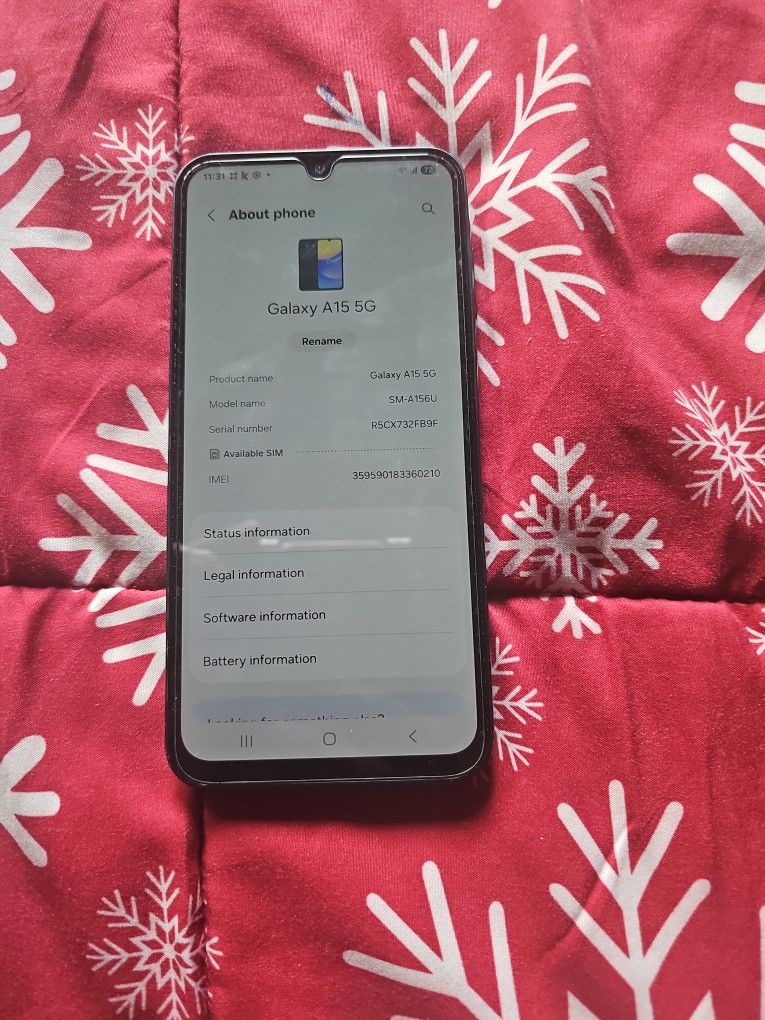 Samsung Galaxy A15. LOCKED to Cricket
