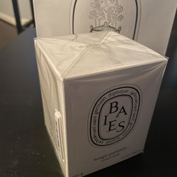 new wrapped Diptyque scented candle with bag and ribbon