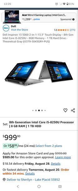 Touch screen- Dell Inspiron 13 5000 Series 2-in-1 Laptop