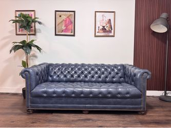 Hancock & Moore Leather Chesterfield Sofa | Retails $10K+