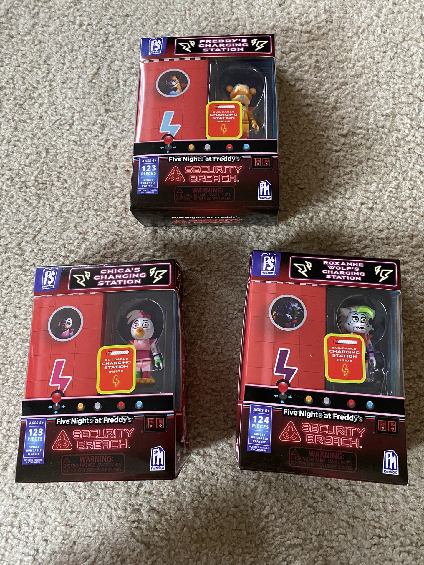 Set of 3 Five Nights at Freddy’s Security Breach