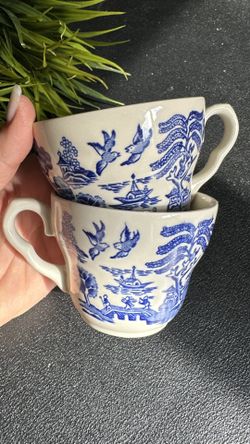 Blue Willow England Tea/Coffee Cup. Set of 2.
