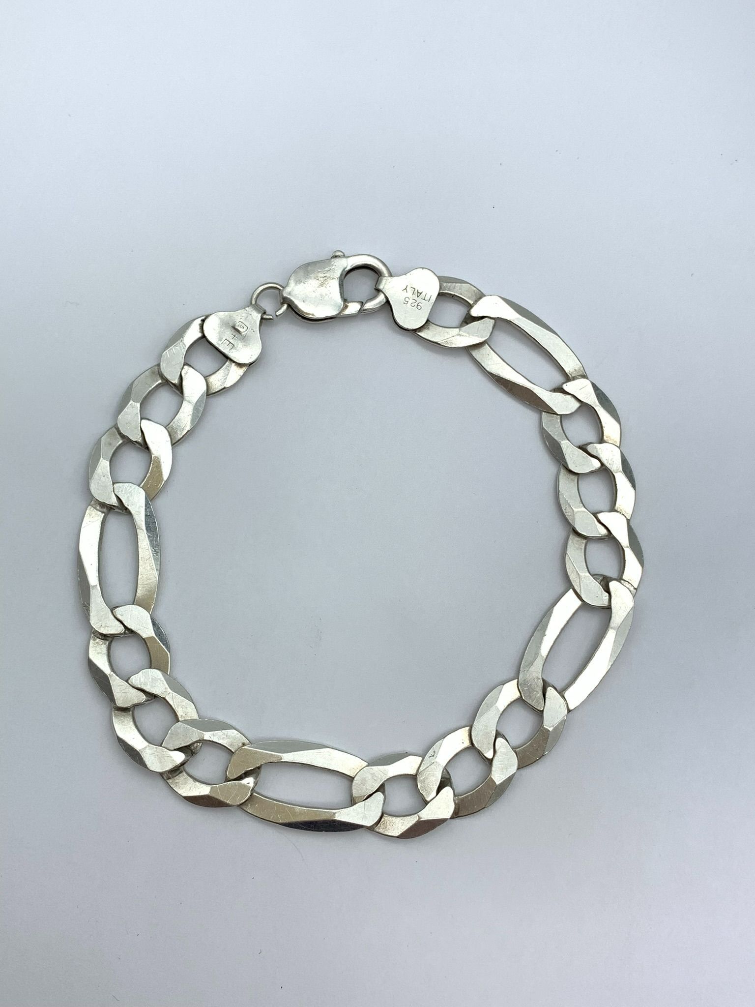 9.5" 12mm Silver bracelet #30008