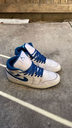 Air Jordan 1 Mid Industrial Blue / Mens Size 11