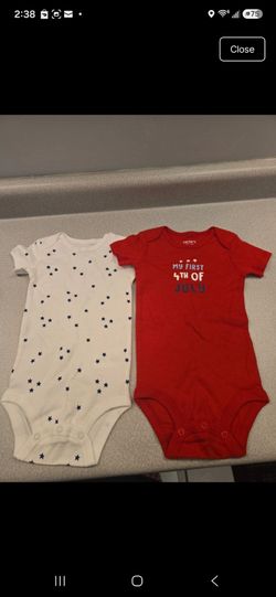 Carter's 4th of July Baby Onesies Set of 2