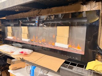 New 60” wall mount fireplace with heater