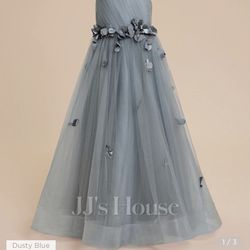 Girls A-line One Shoulder Floor-Length Tulle Dress