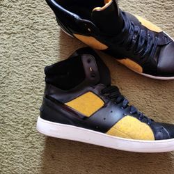  Fendi Black Yellow  Sneakers 