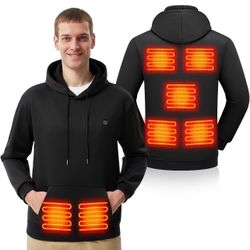 BRAND NEW IN PACKAGE Heated Hoodie Electric Heating Sweatshirt w/Fleece Lining (Battery Not Included )Thermal Pullover Sweater Size 3X 
