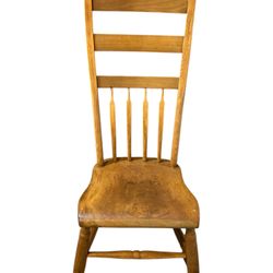 Vintage Possibly Early 1900’s Amish(?) Handcrafted Armless Wooden Rocking Chair