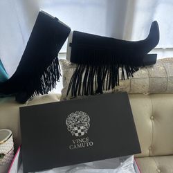 New Suede Cowgirl Boots Size 9M 