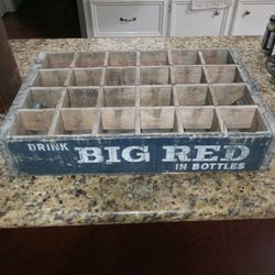 Antique Big Red 24 Bottle Crate For Sale
