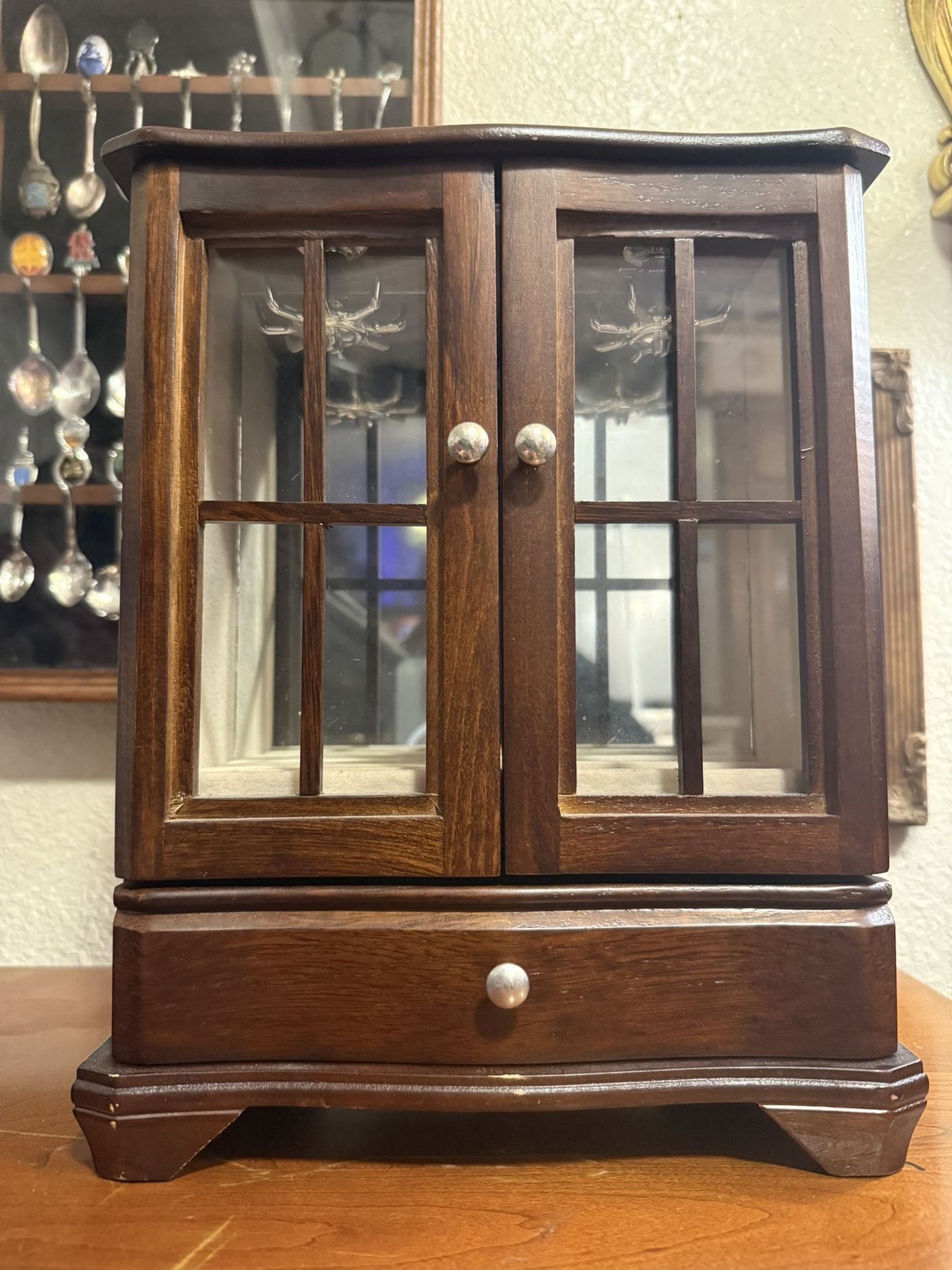 Vintage modern wood jewelry box