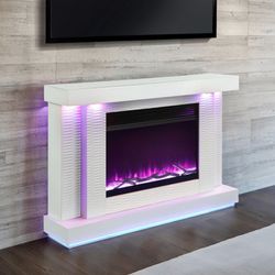 FM-AC8012WH-TV- Dorrit 55″ Electric Fireplace