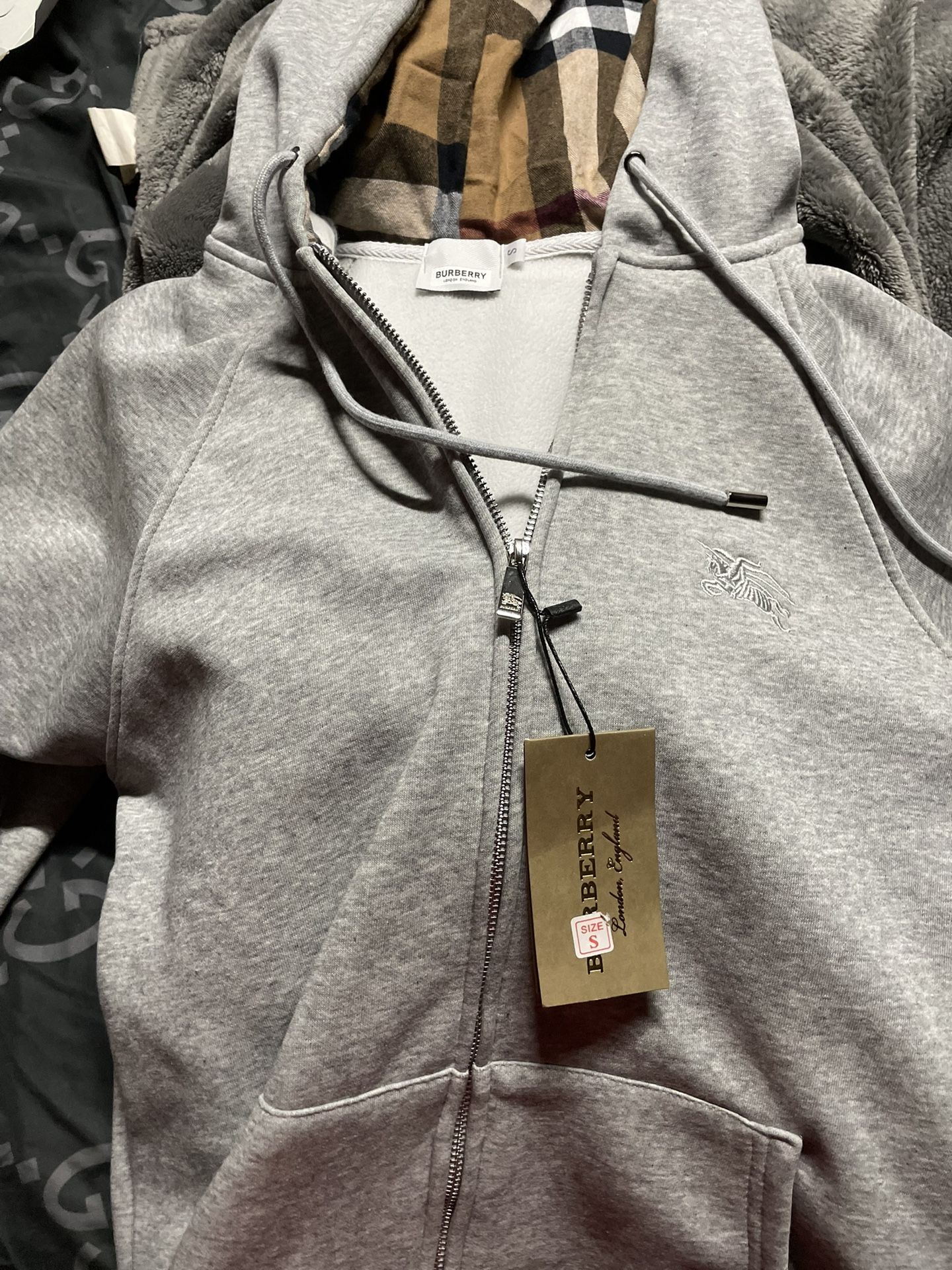 Burberry Authentic Grey Size Small Brand New 