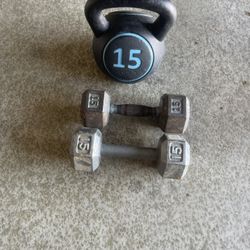 Dumbbells  All 15lbs A Set Of 3