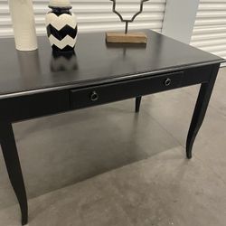 Beautiful, Elegant Luxury Black Writing Desk By Ethan Allen