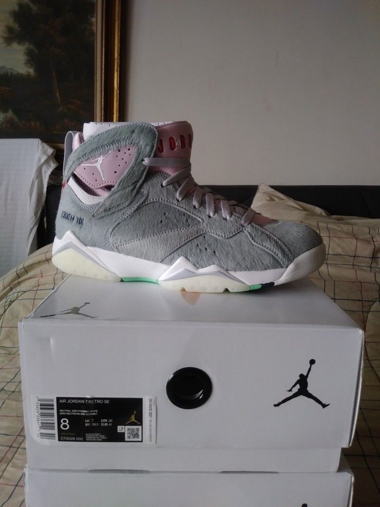 Space Jam Bugs Bunny Jordan 7 Pink And Grey Jordan Retro