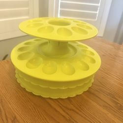 $40 - This is a GREAT set for anyone who has the Tupperware large cake taker.   It’s a new pie ring and insert that lets you transport 2 pies at the s