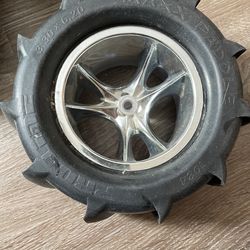 RC Wheels with Paddle Tires 4 Traxxas T-Maxx