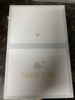 Baby Elephant 🐘 Thank You Cards
