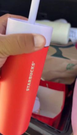 Starbucks Red Tumbler Cup with Straw