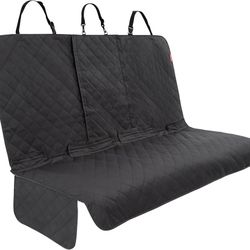 Lusso Gear Dog Car Seat Cover for Back Seat - 100% Waterproof - Full Protection from Mud, Scratches, Shedding - Non-Slip Rear Seat Protector for Dogs 