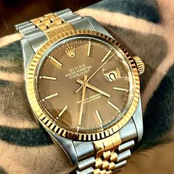 Rolex Datejust Two Tone Solid 18k Gold Luxury Watch!