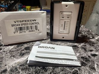 Broan VT Speed Selector Control