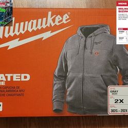 New Milwaukee M12 2XL Grey Heated Hoodie Only. $100 Firm