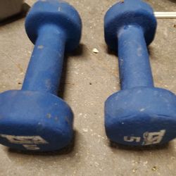 Cast iRon Dumbbells 5 Lbs Set (2 piece)