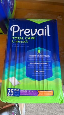 9 packs of Prevail Underpads
