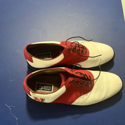 FootJoy DryJoys golf shoes customized with the University of Nebraska logo Size 10M
