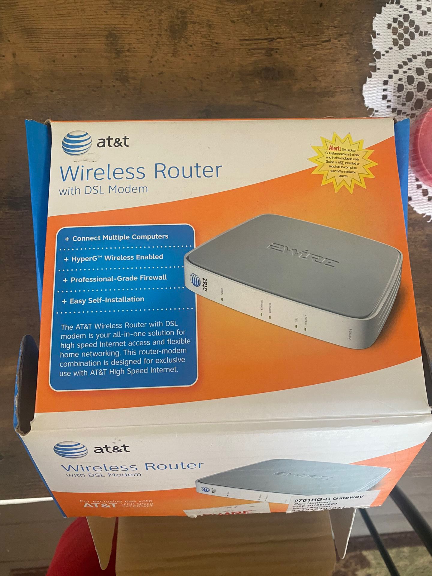 AT&T Wireless Router W/ Wireless DSL Modem 