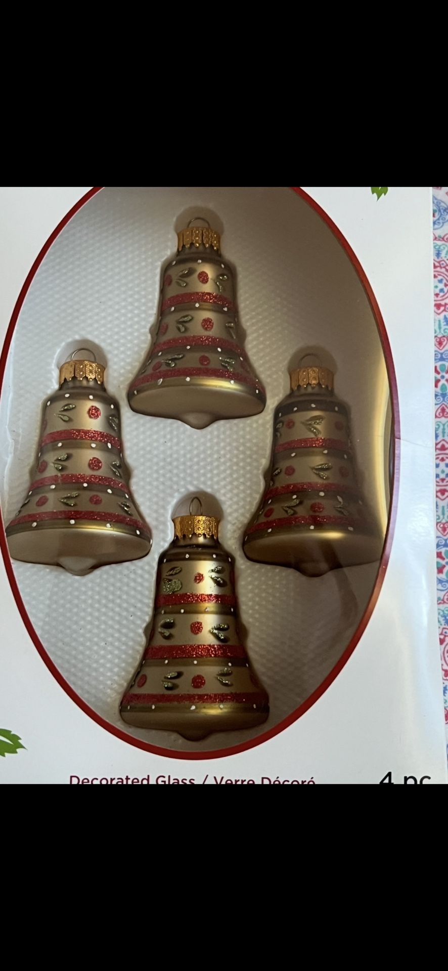 Christmas Bell Ornaments (Set Of 4)
