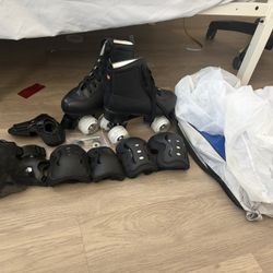 Skates/knee And Arm Pads With Hand Gloves 