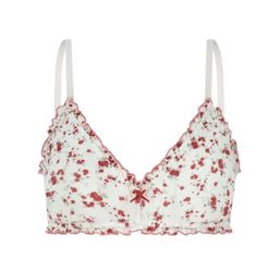 JS RUFFLE RIB BRALETTE