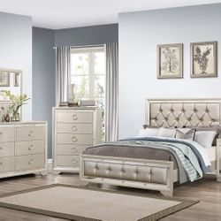 MODERN NEW JASMINE QUEEN BEDROOM SET ON SALE ONLY $1499. IN STOCK SAME DAY DELIVERY 🚚 FINANCING AVAILABLE 