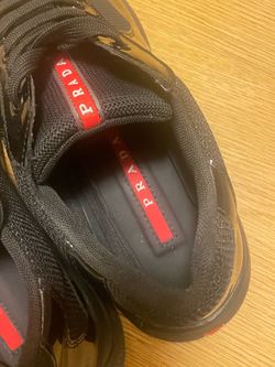 Black Prada America's Cup biker fabric sneakers
