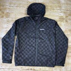 Primitive Skateboarding Men's Large Black Checkerboard Jacket Multi Pocket
