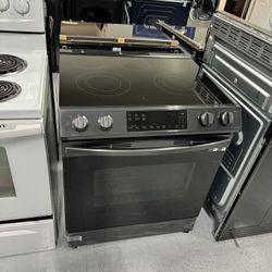 New Electric Stove Black Stainless Steel 1 Year Warranty 