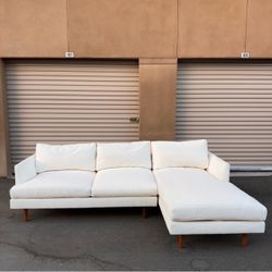 𖤓WEST ELM Haven Loft 2-Piece Chaise Sectional (103”)
