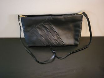 Black Leather Shoulder Crossbody Bag