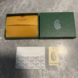White Goyard Card Holder 
