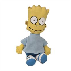 Vintage 1990 20th Century Fox The Simpsons Bart Plush 10" Stuffed Animal Boy GUC