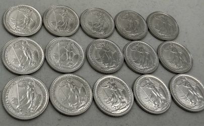 1/10 oz Platinum Britannia British English platinum government bullion sovereign coins