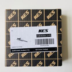 KES Shelf Brackets. Brushed finish. 2 Pcs. Ideal to put glass on. Or any other kind of shelf. New. Still sealed in original packaging. 3 for $30.